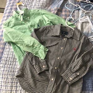 2 Boys Plaid Ralph Lauren Shirts